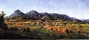 Edward Beyer The Peaks of Otter and the Town of Liberty USA oil painting artist